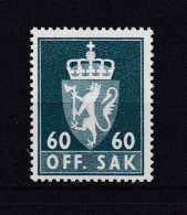 NORVEGE 1955 SERVICE N°80B NEUF AVEC CHARNIERE - Oficiales