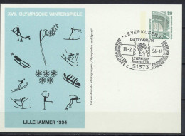 Germany 1994 Olympic Games Lillehammer 2 Commemorative Postcards - Winter 1994: Lillehammer