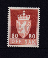 NORVEGE 1955 SERVICE N°85A NEUF AVEC CHARNIERE - Dienstmarken