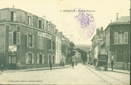 Guerre 14 CPA Epernay Rue De Sézanne Cachet Hôpital Mixte Annexe D'Epernay Service De Santé 6e Région FM CAD 1915 - 1. Weltkrieg 1914-1918