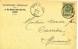 ENTIER POSTAL  ZOUTLEEUW LEAU DE HAIRS VAN DER AA   Vers  Sprimont Carriere Derniers - Zoutleeuw