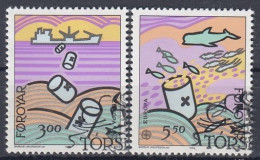 FAROE ISLANDS 134-135,used,falc Hinged - Protezione Dell'Ambiente & Clima