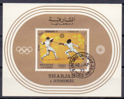 1972 SHARJAH Olympic Munich Sports City 72   Souvenir Sheets Used - Schardscha