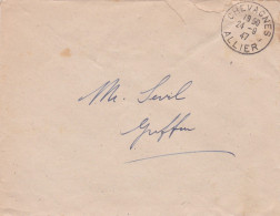 1947-- Beau Cachet  CHEVAGNES -Allier-03 Sur Enveloppe Carrée --date   24-9-47 - Manual Postmarks