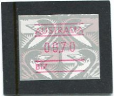 AUSTRALIA - 1992  70c  FRAMA  EMU  NO POSTCODE  B17  (BRISBANE STAMPSHOW)  MINT NH - Machine Labels [ATM]