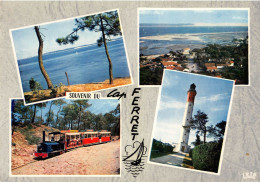 33 - BASSIN D ARCACHON -SOUVENIR DU CAP FERRET LES PASSES LA DUNE DU PYLA LE PETIT TRAIN LE PHARE - Gruss Aus.../ Grüsse Aus...