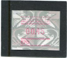 AUSTRALIA - 1992  45c  FRAMA  EMU  NO POSTCODE  B70  FINE USED - Vignette [ATM]