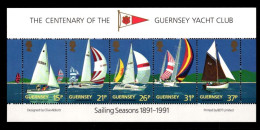 Großbritannien Guernsey 522a-526 Postfrisch Fünferstreifen Schifffahrt #GJ558 - Guernsey