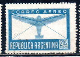 ARGENTINA 1940  AIR POST MAIL CORREO AEREO AIRMAIL PLANE AND LETTER 2.50p USED USADO OBLITERE' - Luchtpost