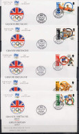 Jersey 1994 Olympic Games IOC Centenary Set Of 5 On 5 FDC - Sonstige & Ohne Zuordnung