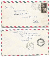 Somalia AFIS AirmailCV Merca 29aug1959 X Italy With Regular Issue S.1.20 Solo Franking - With Text Enclosed - Somalië (AFIS)