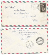 Somalia AFIS AirmailCV Merca 29aug1959 X Italy With Regular Issue S.1.20 Solo Franking - With Text Enclosed - Somalia (1960-...)
