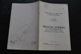 Association Belge Pour L'étude L'essai Et L'emploi Des Matériaux 11 1943 Procès Verbal Porosité Des Produits Céramiques - Bricolage / Tecnica