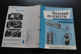 Catalogue De Présentation De Produits TECALEMIT ALEMITE Graissage Smeerapparaten Etablissements Daniel DOYEN 1957? - Bricolage / Tecnica