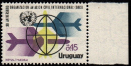 1977 Uruguay Planes United Nations Emblem Globe #987 ** MNH - Uruguay