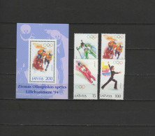 Latvia 1994 Olympic Games Lillehammer Set Of 4 + S/s MNH - Winter 1994: Lillehammer