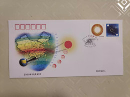 China Cover PFTN·KJ-20 The 2009 Solar Eclipse 1v MNH - Enveloppes