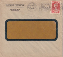 Envelopm 15 Sep 1924 Amsterdam (machine Koopt Heden Bleu Band) - Cartas & Documentos