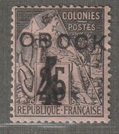 OBOCK - N°25 * (1892) Surchargé : 4 Sur 25c - Unused Stamps