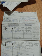 155 // FICHE DE VOYAGE SNCF  1987 / PARIS / QUIMPER - Other & Unclassified