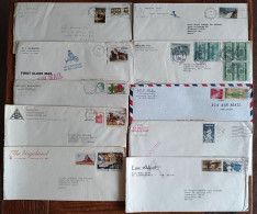 U.S. TO MEXICO 10 - TEN - 1980's Circulated Covers, See Img., Interesting Lot - Poststempel