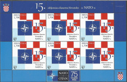 HR 2024-1659 15TH ANNIVERSARY OF CROATIA'S MEMBERSHIP IN NATO, HRVATSKA CROATIA, MS, MNH - NATO