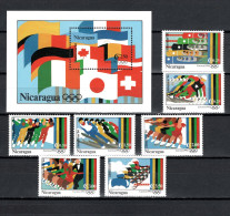 Nicaragua 1993 Olympic Games Lillehammer Set Of 7 + S/s MNH - Inverno1994: Lillehammer