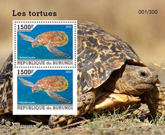 Burundi 2022, Animals, Turtle III, Block - Schildpadden