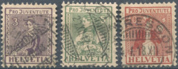 Suisse N°154 à 156 - Oblitérés - Cote 70€ - (F739) - Used Stamps