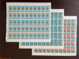 Wallis & Futuna - Taxe YV 37 à 39 N** MNH Luxe En Feuilles Complètes De 50 Avec Coins Datés , Poissons , Cote 300+ Euros - Timbres-taxe