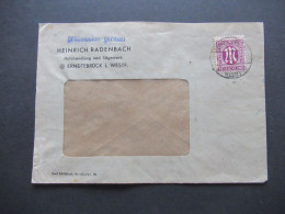 Bizone Am Post Nr.7 EF Tagesstempel Erndtebrück 15.8.1945 (frühe Verwendung!) Heinrich Radenbach Holzhandlung - Lettres & Documents