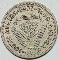 1956 SOUTH AFRICA SILVER 3 PENCE - South Africa