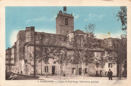 FRANCE - Narbonne - Vue Sur L'église St Paul Serge - Style Roman Gothique - Vue Générale - Carte Postale Ancienne - Narbonne