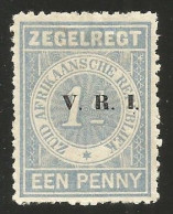 Transvaal 1901. 1d Blue With V.R.I. Ovpt. Barefoot 77. Revenue. - Transvaal (1870-1909)