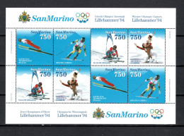 San Marino 1994 Olympic Games Lillehammer S/s MNH - Invierno 1994: Lillehammer