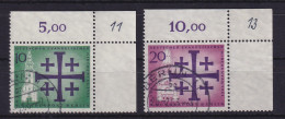 Berlin 1960 Kirchentag Mi.-Nr. 215-216 Eckrandstücke OR Gestempelt BERLIN 11 - Gebruikt