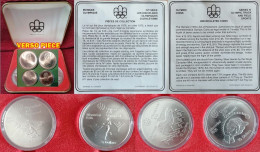 1976-COFFRET- 4 JO MONTREAL -ARGENT -SOUS CAPSULE--30 Dollars Canadiens Cours Légale-SERIE4 - Canada