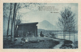 FRANCE - Vue Sur Petite Maison - Femme Seule - Th Gautier - Vue Au Loin D'un Montagne - Carte Postale Ancienne - Altri & Non Classificati