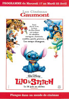 Cinema - Affiche De Film - Lilo Et Stitcht - Dessin Animé De Walt Disney - Carte Publicitaire Des Cinémas Gaumont - Cart - Affiches Sur Carte