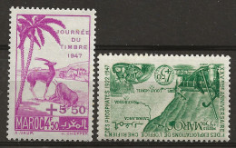 MAROC Colo:, **, N° YT 244 Et 245, TB - Nuevos