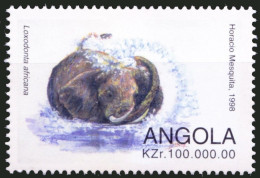 Angola 1998 MNH, African Elephant, Wild Animals - Olifanten