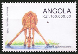 Angola 1998 MNH, Giraffe, Wild Animals - Girafes