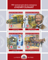 TOGO 2018 MNH  Henry Dunant (I)  Michel Code: 9222-9225. Yvert&Tellier Code: 6480-6483 - Togo (1960-...)