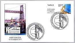 Exp. EXFILNA 2017 - PUENTE TRANSBORDADOR - Transbordeur - Transporter Bridge. Matasellos Punto ATM. Portugalete 2017 - Puentes