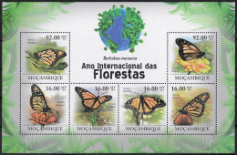 MOZAMBIQUE - PAPILLONS - N° 3532 A 3537 ET BF 348 - NEUF** MNH - Butterflies