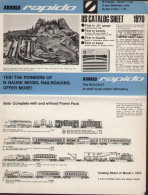 Catalogue ARNOLD RAPIDO 1970 US CATALOG SHEET Pioners Of N Gauge 1:160  US $ - Inglese