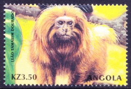 Angola 2000 MNH, Golden Lion Tamarin, Wild Animals - Monkeys