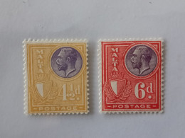 Malta 1926-1927 Yv 125-126 SG 164-165 Mi 123-124 Sc 139-140 MNH (85) - Malta (...-1964)