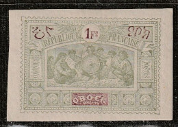 OBOCK - N°59 * (1894) Guerriers Somalis : 1fr Olive - Unused Stamps