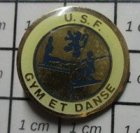 1216B  Pin's Pins / Beau Et Rare / SPORTS / CLUB USF GYM ET DANSe - Gymnastiek